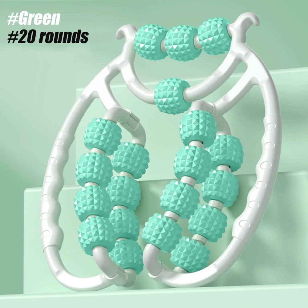 Newest 20 Wheel Annular Leg Clamp Massager Anti-Cellulite Massager Body Slimming Roller Massage for Body Massager Relax