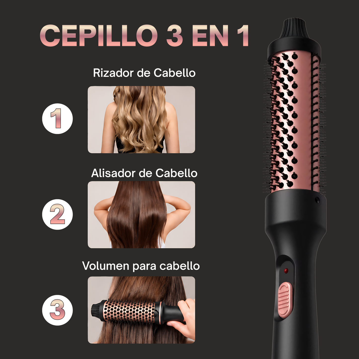 Cepillo Térmico 3 en 1
