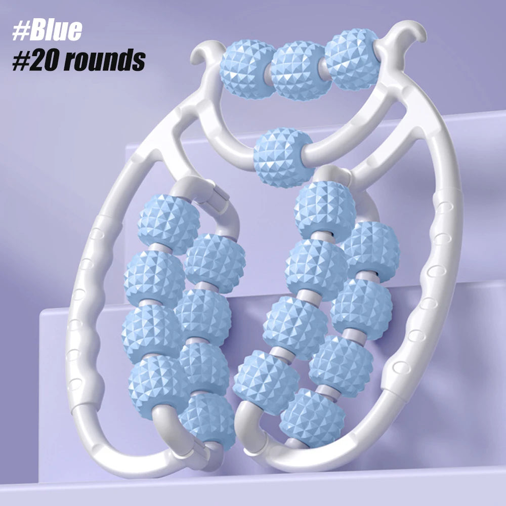 Newest 20 Wheel Annular Leg Clamp Massager Anti-Cellulite Massager Body Slimming Roller Massage for Body Massager Relax