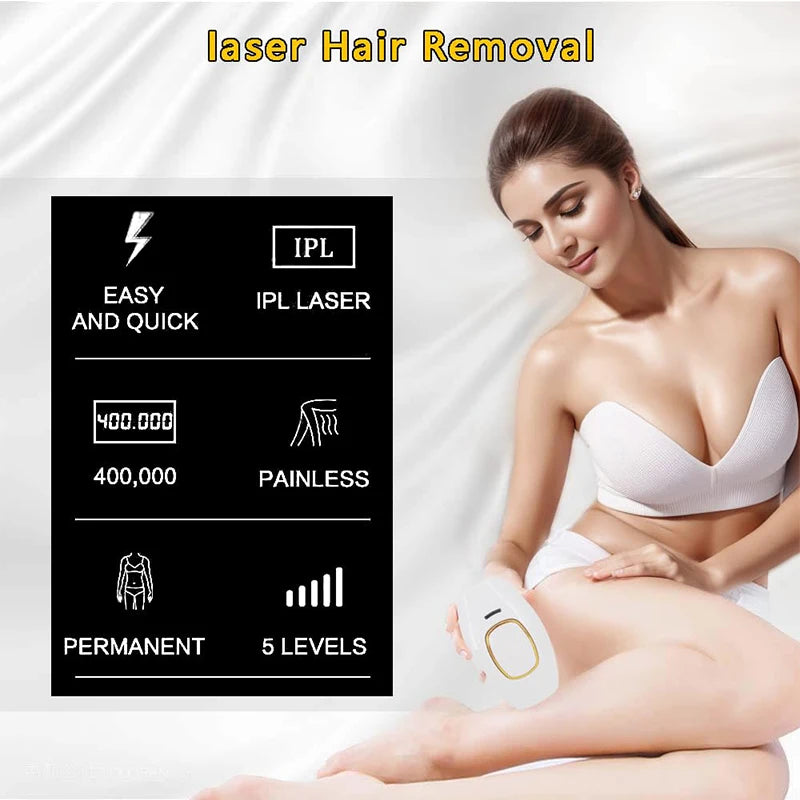 Ipl Hair Removal Laser Epilator 999900 Fast Flash Hair Remover Painless Permanent Photoepilator Whole Body Treament for Women