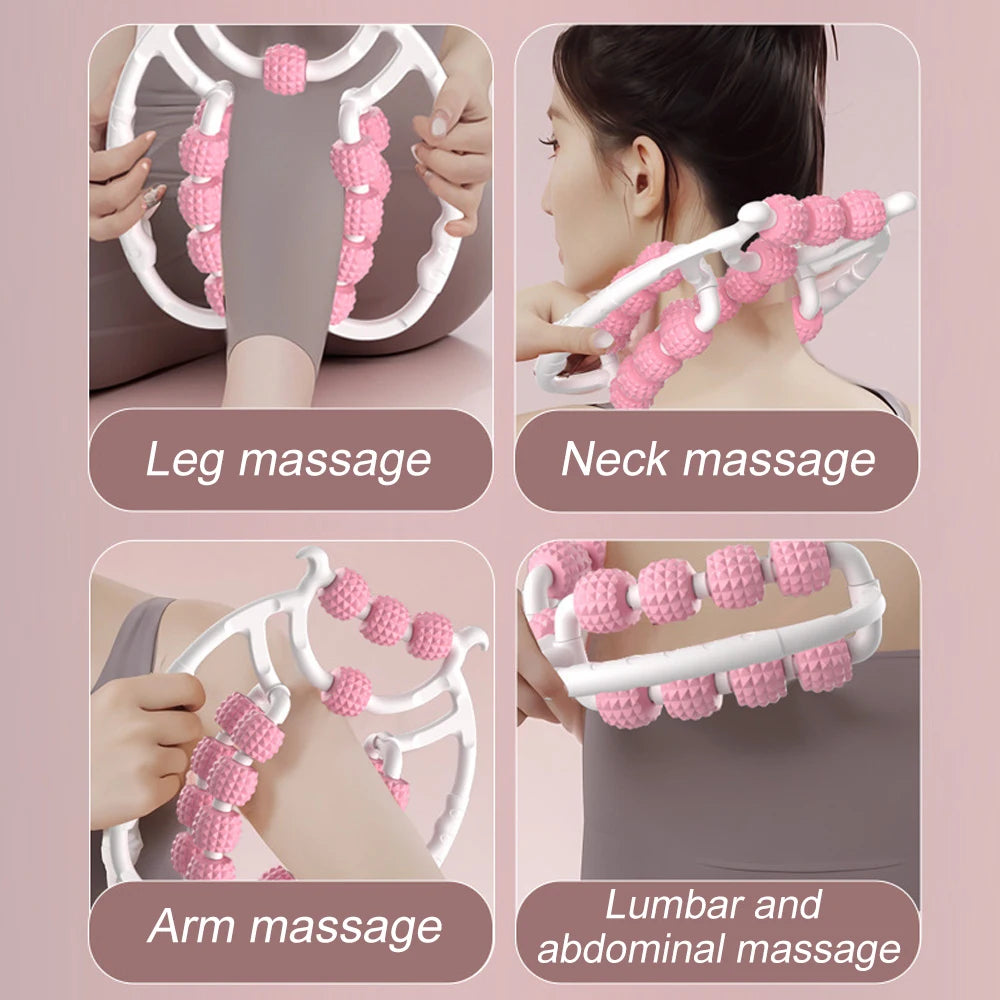 Newest 20 Wheel Annular Leg Clamp Massager Anti-Cellulite Massager Body Slimming Roller Massage for Body Massager Relax