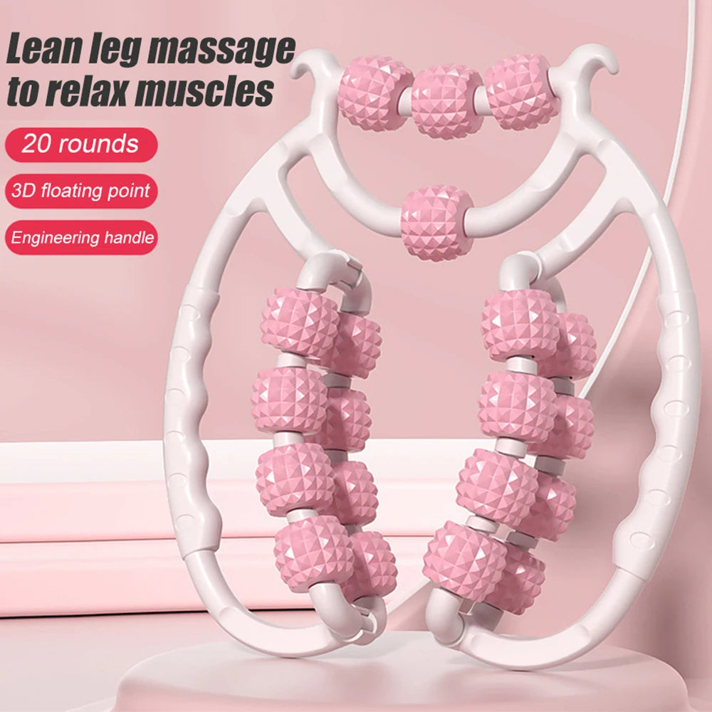 Newest 20 Wheel Annular Leg Clamp Massager Anti-Cellulite Massager Body Slimming Roller Massage for Body Massager Relax